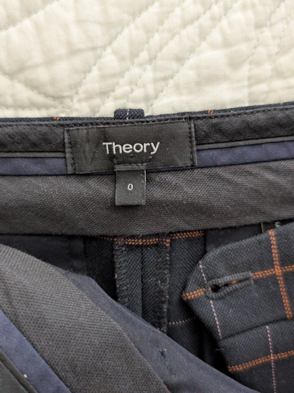 Theory Mid Rise Straight Leg Trousers Dress Pants - Picture 3 of 7